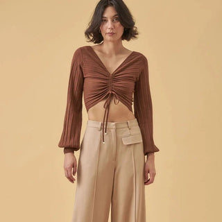 Sense Knit Top - Chocolate - MON RENN - The Soho Movement