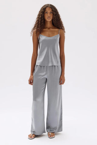 Signature Silk Cami - Silver - Tops - Assembly Label - The Soho Movement