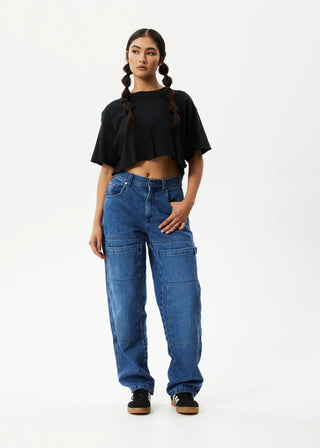 Slay Crop Tee - Black - Afends - The Soho Movement
