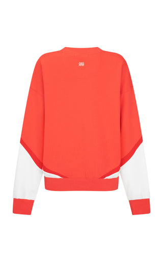 Splice Sweatshirt - Coral - Sweater - Araminta James - The Soho Movement