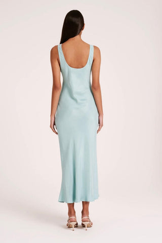 Stas Cupro Dress - Aqua - Nude Lucy - The Soho Movement