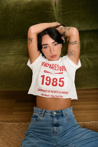 The 1985 Crop Tee - Cream - Tees - The Soho Movement - The Soho Movement