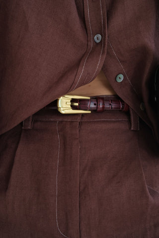 The Carini Belt - Cranberry - Belts - Sancia - The Soho Movement
