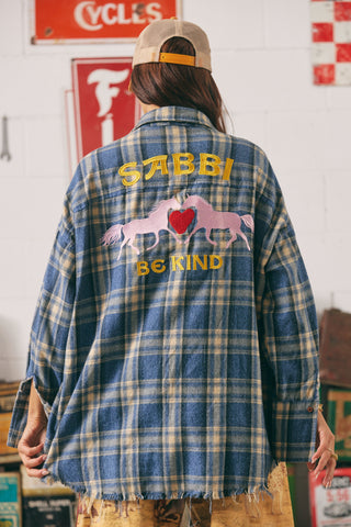The Horse Power Flannel Shirt - Blue - Shirts & Tops - Sabbi - The Soho Movement