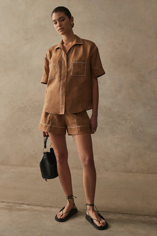 The Lydian Shirt - Honey - Shirts & Tops - Sancia - The Soho Movement