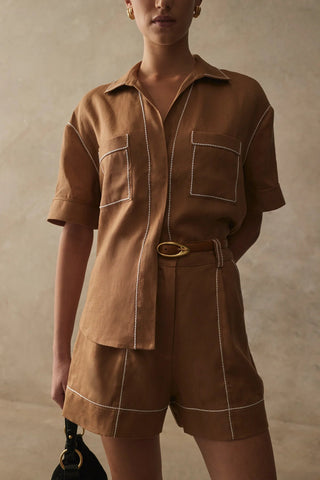 The Lydian Shirt - Honey - Shirts & Tops - Sancia - The Soho Movement