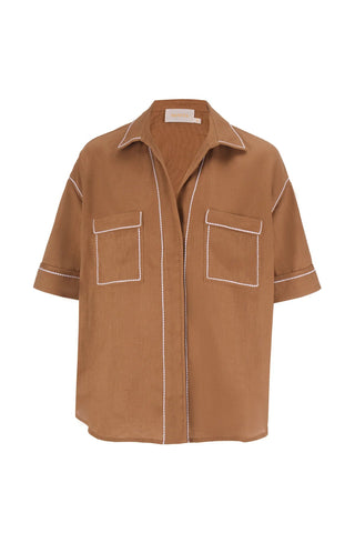 The Lydian Shirt - Honey - Shirts & Tops - Sancia - The Soho Movement