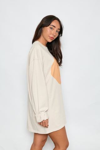 The Poppy Long Sleeve Tee - Bone - Long sleeve tops - The Soho Movement - The Soho Movement