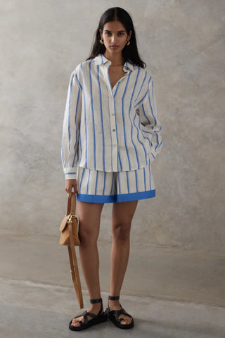 The Salma Shirt - Riveria Stripe - Shirts & Tops - Sancia - The Soho Movement
