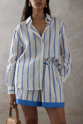 The Salma Shirt - Riveria Stripe - Shirts & Tops - Sancia - The Soho Movement