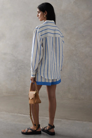 The Salma Shirt - Riveria Stripe - Shirts & Tops - Sancia - The Soho Movement