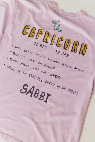 The Very Oversized Capricorn Tee - Lilac - Tees - Sabbi - The Soho Movement