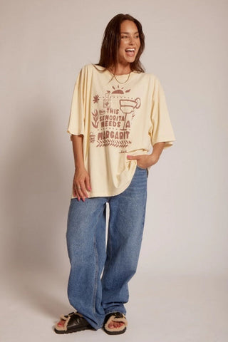 The Very Oversized Margie Tee - Latte - Tees - Sabbi - The Soho Movement