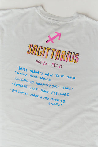 The Very Oversized Sagittarius Tee - Light Sky Blue - Tees - Sabbi - The Soho Movement