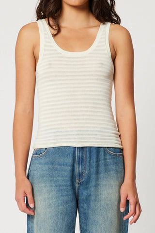 Toni Tank Edgar Knit - White - Singlet - Rollas - The Soho Movement