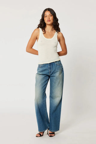 Toni Tank Edgar Knit - White - Singlet - Rollas - The Soho Movement