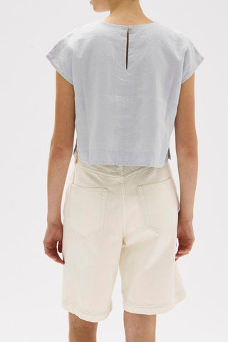 Tori Linen Top - Blue Haze - Tops - Assembly Label - The Soho Movement