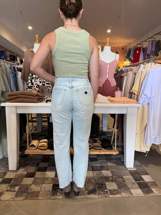 Venice Straight Kes - Bleached Vintage Blue - Jeans - Abrand - The Soho Movement