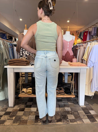 Venice Straight Kes - Bleached Vintage Blue - Jeans - Abrand - The Soho Movement