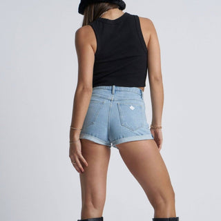 A High Relaxed Short - Daisy Blue - Denim Shorts - Abrand - The Soho Movement