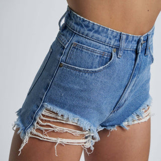 A High Relaxed Shorts - Salty Blue - Shorts - Abrand - The Soho Movement