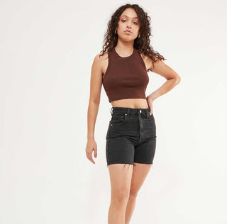 Claudia Cut Off - Black Box - Denim Shorts - Abrand - The Soho Movement