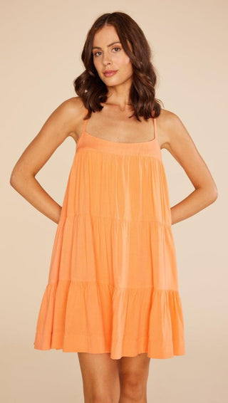 Eloise Tiered Mini Dress - Mandarin - Minkpink - The Soho Movement