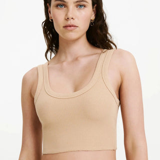 Hayes Waffle Tank - Dune - Singlet - Nude Lucy - The Soho Movement