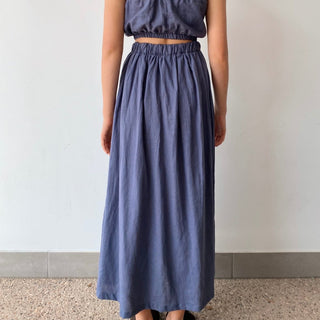 Lunar Linen Skirt - Washed Navy - Skirts - The Soho Movement - The Soho Movement