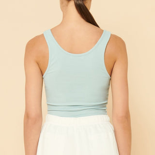Maya Organic Rib Tank - Lagoon - Shirts & Tops - Nude Lucy - The Soho Movement