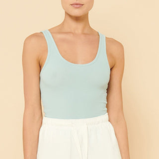 Maya Organic Rib Tank - Lagoon - Shirts & Tops - Nude Lucy - The Soho Movement