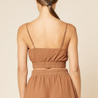 Odessa Poplin Crop Cami - Henna - Nude Lucy - The Soho Movement
