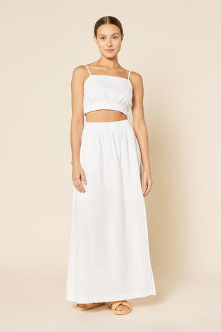 Odessa Poplin Crop Cami - White - Nude Lucy - The Soho Movement