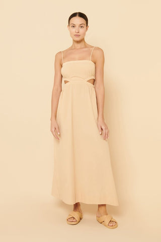 Rana Cut Out Maxi Dress - Latte - Dresses - Nude Lucy - The Soho Movement