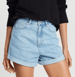 Rolled Hem Denim Shorts - Pacific Blue - Shorts - Assembly Label - The Soho Movement