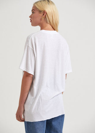 Slay Hemp Oversized Tee - White - Tees - Afends - The Soho Movement
