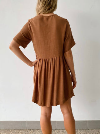 Soho Smock Dress - Tobacco - Dresses - The Soho Movement - The Soho Movement