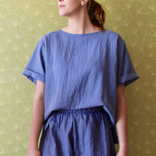Staple Linen Tee - Washed Navy - The Soho Movement - The Soho Movement