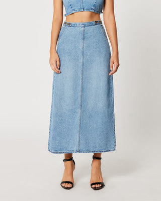 Charlie Maxi Skirt Denim - Vintage Blue