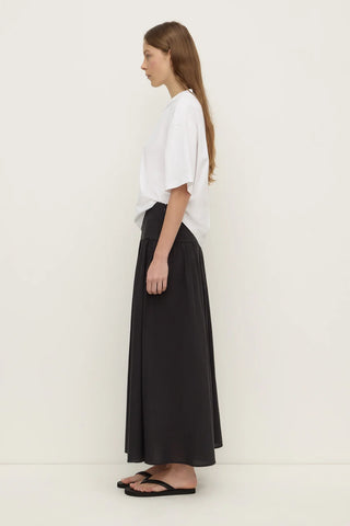 Sarah Cotton Maxi Skirt - Black