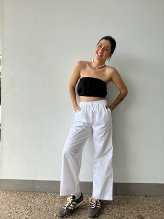 Poppy Poplin Pant - White