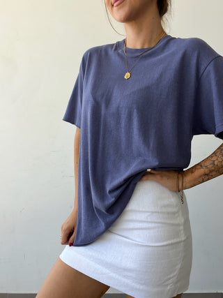 Slay Oversized Hemp Tee - Washed Marlin