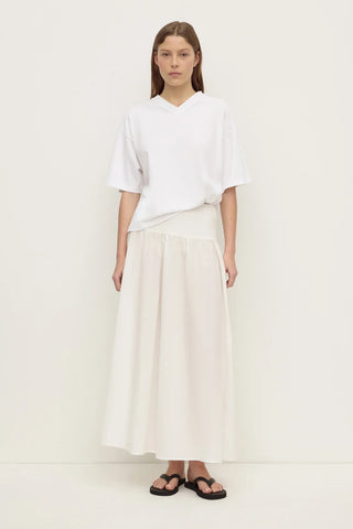 Sarah Cotton Maxi Skirt - White