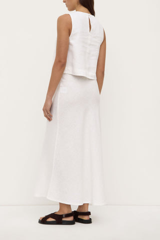 Estelle Linen Top - White