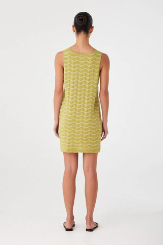 Onda Shift Dress - Matcha Wave