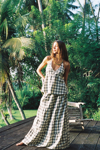 Sonder Check Tier Skirt