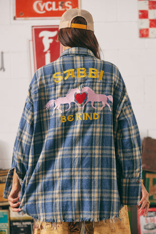 The Horse Power Flannel Shirt - Blue