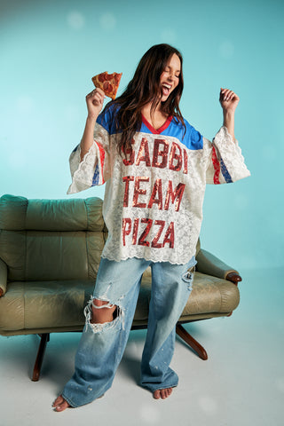 Team Pizza Lace Jersey Tee