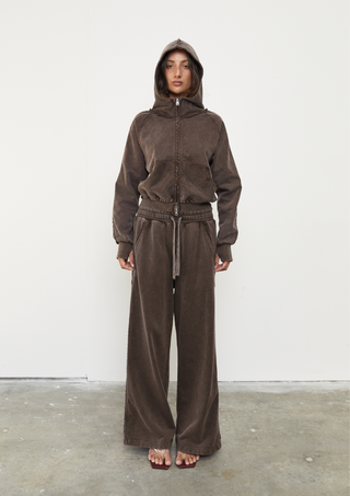 Acid Wash Trackpant - Soil