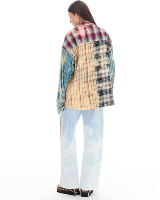 Patchwork Check Flannel Shirt 2